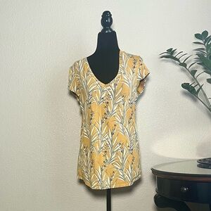 Floral Mustard Women's Top